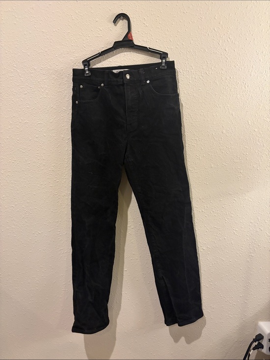 Madewell Denim - Madewell Black Long Line Straight Jean size 27